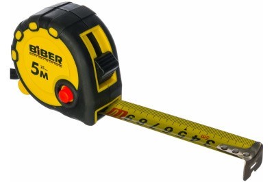Рулетка Biber STANDART обрезиненный корпус 5м*25мм 40093 тов-173012