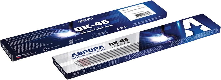 Фото Электроды сварочные АВРОРА ОК-46 d.3,0мм (1кг) от001001443