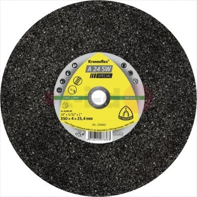 Отрезной круг Klingspor A 24 SW Special 400x4x25,4, упаковка 10 шт