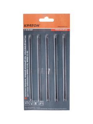 Полотно пильное Кратон, прямой крупный зуб, 0,25 мм 5 шт.