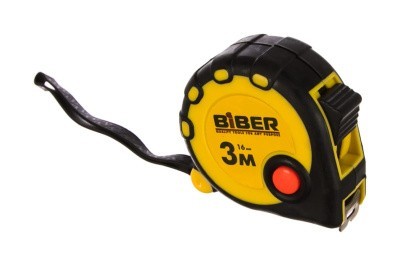 Рулетка Biber STANDART обрезиненный корпус 3м*16мм 40091 тов-173010