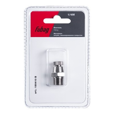 Вентиль Fubag 1/4 дюйма М, блистер 1 шт