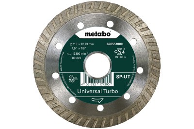 Алмазный отрезной диск Metabo SP-UT универсальный TURBO 115x22,23 мм