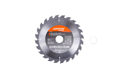Диск пильный по дереву, быстрый рез Кратон PROFESSIONAL Ø210x32/30х2,6 мм, 24Т