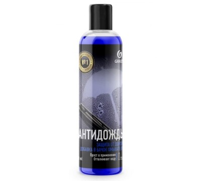 Средство для стекол и зеркал GRASS "Антидождь" в бачок омывателя, 250мл