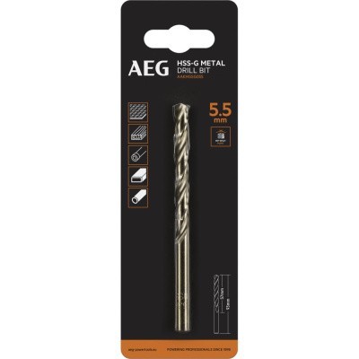 Сверло HSS-G (5.5х57х93 мм) AEG AAKHSSG055 4932479311