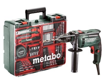 Ударная дрель Metabo SBE 650 с набором оснастки