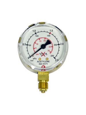 Манометр Кислородный 1,25 /2,5 МПа, 63 мм, G1/4" KRASS