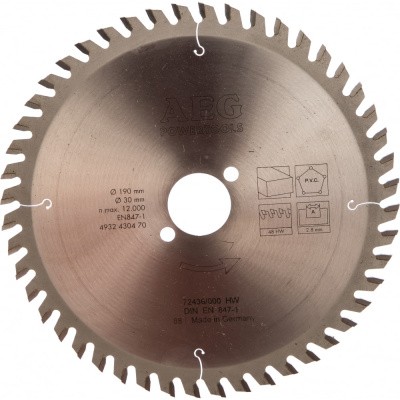 Диск пильный по дереву (190x30 мм; 48Z) AEG 4932430470