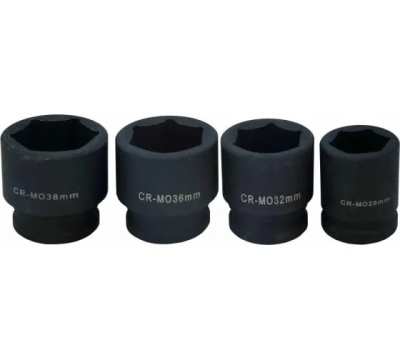 Набор торцевых головок 3/4 дюйма, 8 шт. для гайковертов Fubag IW 1600 (26-27-29-30-32-35-36-38 мм.),