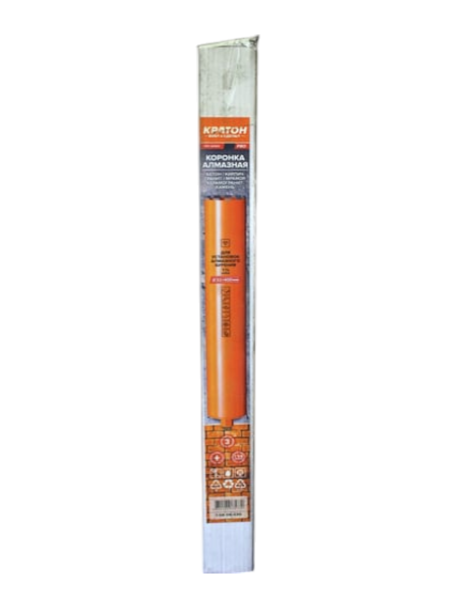 Фото Коронка алмазная КРАТОН (32х400 мм; 1 1/4") для установок алмазного бурения от002004092