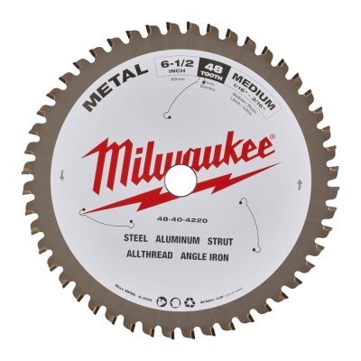 Диск пильный по металлу (165x16x1.6 мм; 48 зубов) для циркулярной пилы Milwaukee 48404220