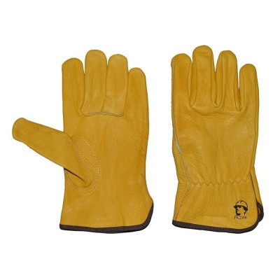 Перчатки из кожи КРС желтого (золотого) цвета (2308), 1/120