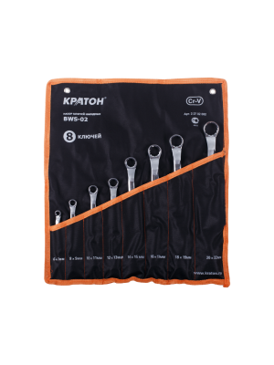 Набор ключей накидных Кратон BWS-02 8 пр.