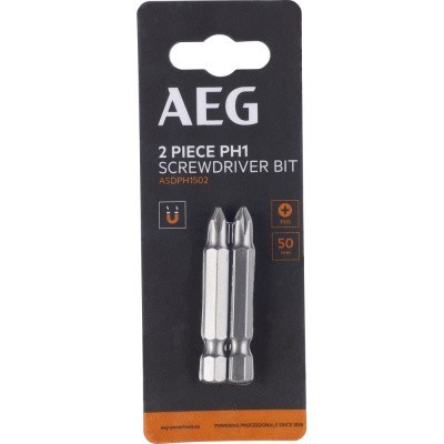 Биты 2 шт, РН1, 50 мм AEG ASDPH1502 4932479524