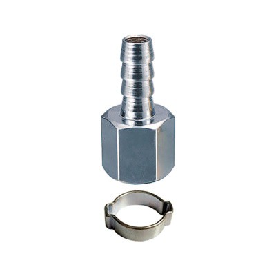 Переходник Fubag 1/4 дюйма F на елочку 10мм с обжимным кольцом 15Х18мм