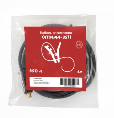 Кабель заземления Оберон-35/1, 350 А, 3 м, тип разъема 35-50