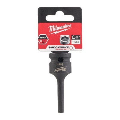 Головка-бита ударная шестигранная (HEX6; 1/2") Milwaukee 4932478064