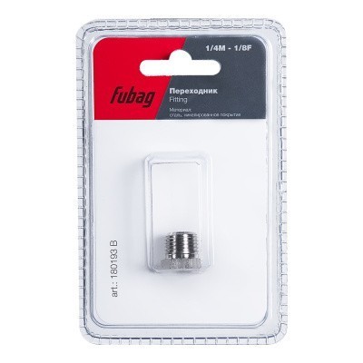 Переходник Fubag 1/4 дюйма M на 1/8 дюйма F, блистер 1 шт