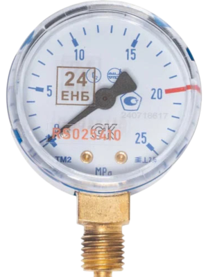 Манометр Газовый KRASS 16,5/25,0 МПа, диам. 50 мм, радиальный, черный корпус