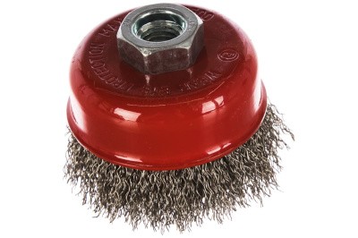 Щетка чашеобразная, гофрированная нержавеющая проволока (75 мм; М14) для УШМ №151 АТАКА 34721