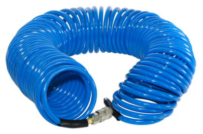 Шланг спиральный с фитингами рапид Fubag, полиуретан, 15бар, 8x12мм, 15м