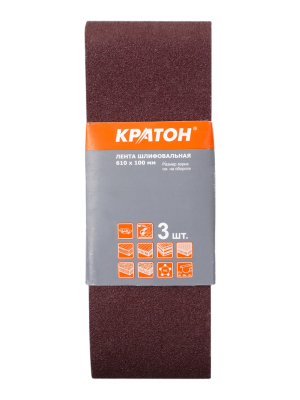 Лента шлифовальная Кратон 610x100xP40 3 шт