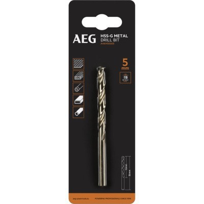 Сверло HSS-G (5х52х86 мм) AEG AAKHSSG05 4932479310