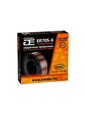 Проволока омедненная ER70S-6 1,0 мм (5,0 кг; D200) GOODEL (Atlantic)