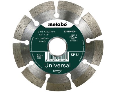 Алмазный отрезной диск Metabo SP-U универсальный 115x22,23 мм
