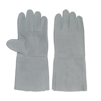 Краги серые без подкладки 35 см размер 10.5