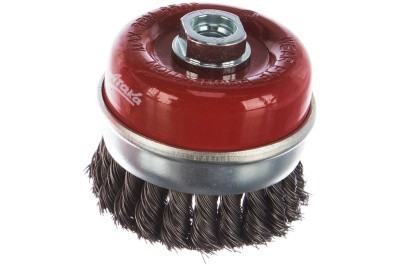 Щетка чашеобразная с кольцом, витая стальная проволока (80 мм; М14) для УШМ №013 АТАКА 21782