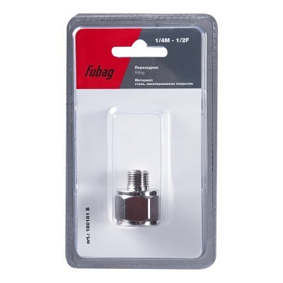 Переходник Fubag 1/4 дюйма M на 1/2 дюйма F, блистер 1 шт