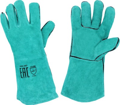 Краги Оберон Малахит (спилок AB 1,0-1,2мм/ усиленный подклад )