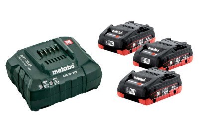 Комплект Metabo Basic-Set 3 аккумулятора + зарядное устройство ASC Ultra