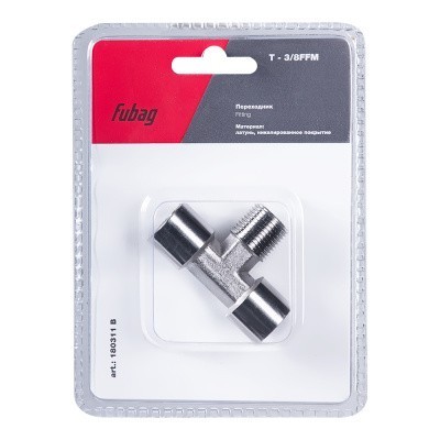 Переходник Fubag T - 3/8 дюйма FFM, блистер 1 шт
