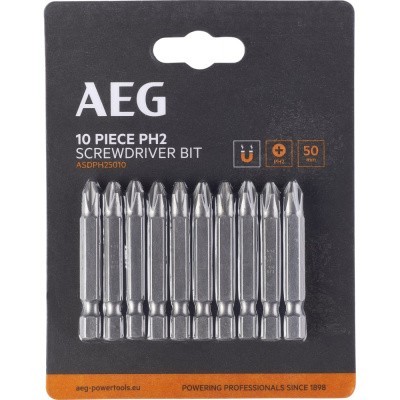 Биты 10 шт, РН2, 50 мм AEG ASDPH25010 4932479504