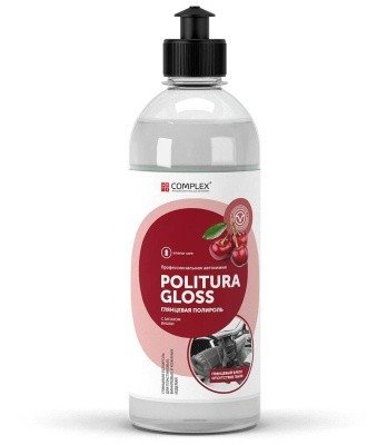 Полироль глянцевый пластика Complex POLITURA Gloss (вишня) 1л + дозатор