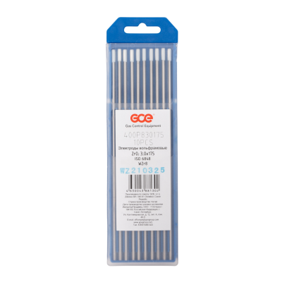 Электрод KRASS Wzr8 Белый, 3,0х175 мм, легирующие элементы: 0,7-0,9 % ZrO2 (оксид циркония)