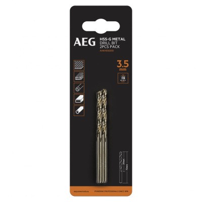 Сверло HSS-G (2 шт; 3.5х39х70 мм) AEG AAKHSSG035 4932479307