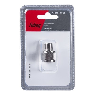Переходник Fubag 1/4 дюйма M на 3/8 дюйма F, блистер 1 шт