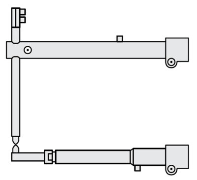 Плечи Fubag 40х700 мм наклонные с тонким нижним плечом для серии RS