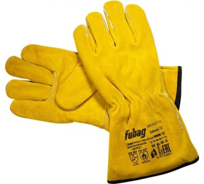 Сварочные краги Fubag FWGN 9Y TIG без подкладки, желтые