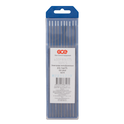 Электрод KRASS Wzr8 Белый, 1,6х175 мм, легирующие элементы: 0,7-0,9 % ZrO2 (оксид циркония) (набор 10 шт)