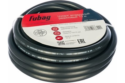 Шланг с фитингами рапид Fubag, маслостойкая термопластичная резина, 20бар, 10x15мм, 10м