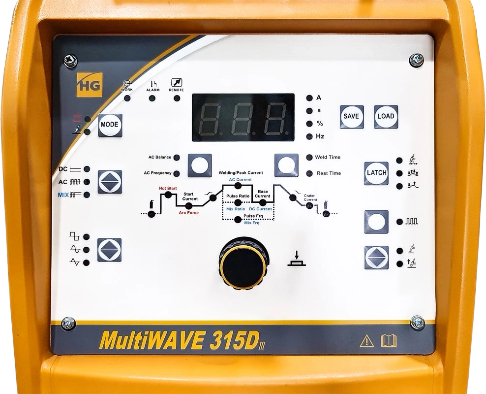 Фото Аппарат аргонодуговой сварки HUGONG MultiWAVE 315D III AC/DC (cold tac, различные типы волны) (без БО, тележки и горелки) от011000236