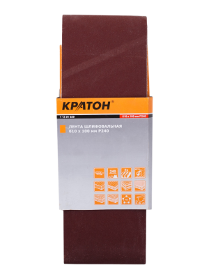 Лента шлифовальная Кратон 610x100xP240 3 шт