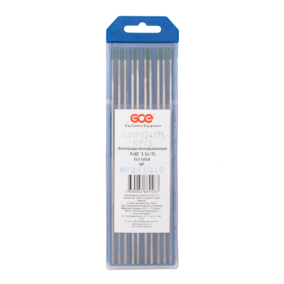 Электрод KRASS WP Зеленый, 2,4х175 мм, легирующие элементы: 0% отсутствуют (набор 10 шт)