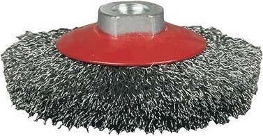 Щетка вогнутая, гофрированная латунная проволока (100 мм; М14) для УШМ №022 АТАКА 21779