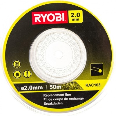 Ryobi Леска 2,0 мм 50 м круглая, белая RAC103 5132002640
